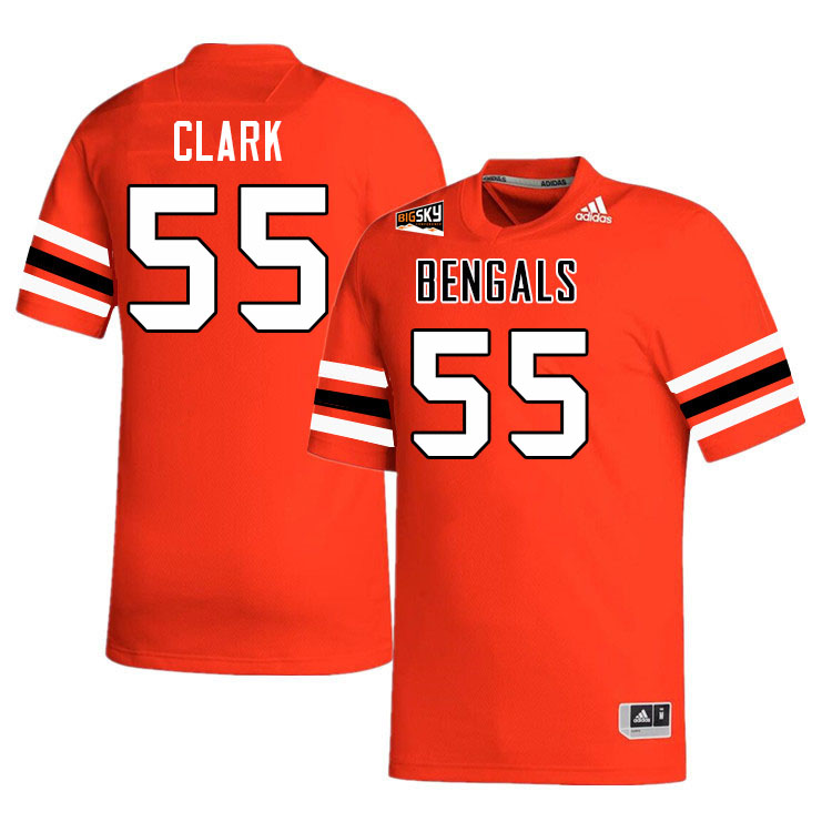 Men-Youth #55 Gunnar Clark Idaho State Bengals 2023 College Football Jerseys Stitched Sale-Orange